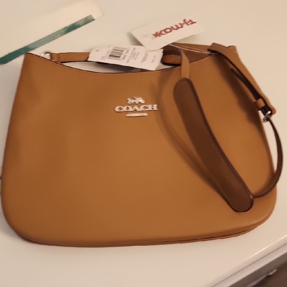 Coach Camel Leather Shoulder Bag